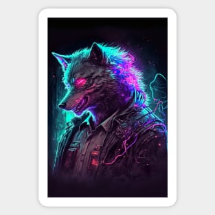 Cool Wolf Portrait Sticker